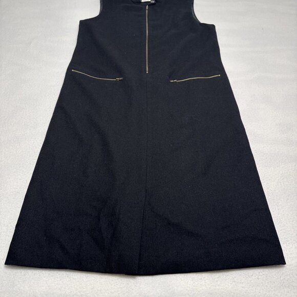 Harve Benard Vintage 98% Wool Black Sleeveless Knee Length Career Dress Size 6 - Picture 2 of 9